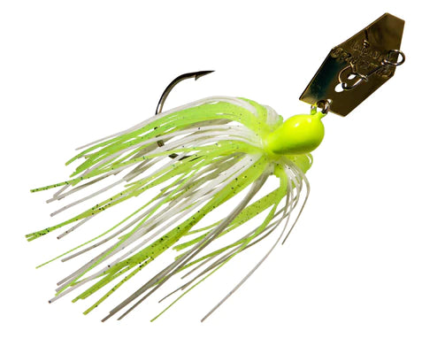 Z-Man Original Chatterbait 3/8oz - Chartreuse/White/Gold Blade