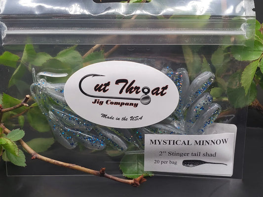 Cut Throat Crappie Crusher 2" Stinger Tail Shad - MYSTICAL MINNOW 20pk