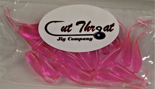 Cut Throat Crappie Crusher 2" Stinger Tail Shad - PINK ILLUSION  20pk