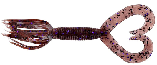 Gary Yamamoto 5'' Double Tail Hula Grub - Dirty Plum  10pk