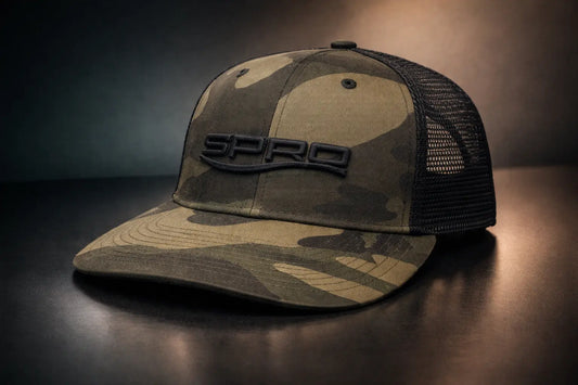 SPRO Camo Hat Black Logo