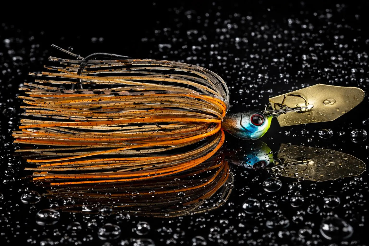 Hag's Hurricane Bladed Jig 1/2 - Hag's Bluegill Gold Blade - Lucky Lure Tackle 