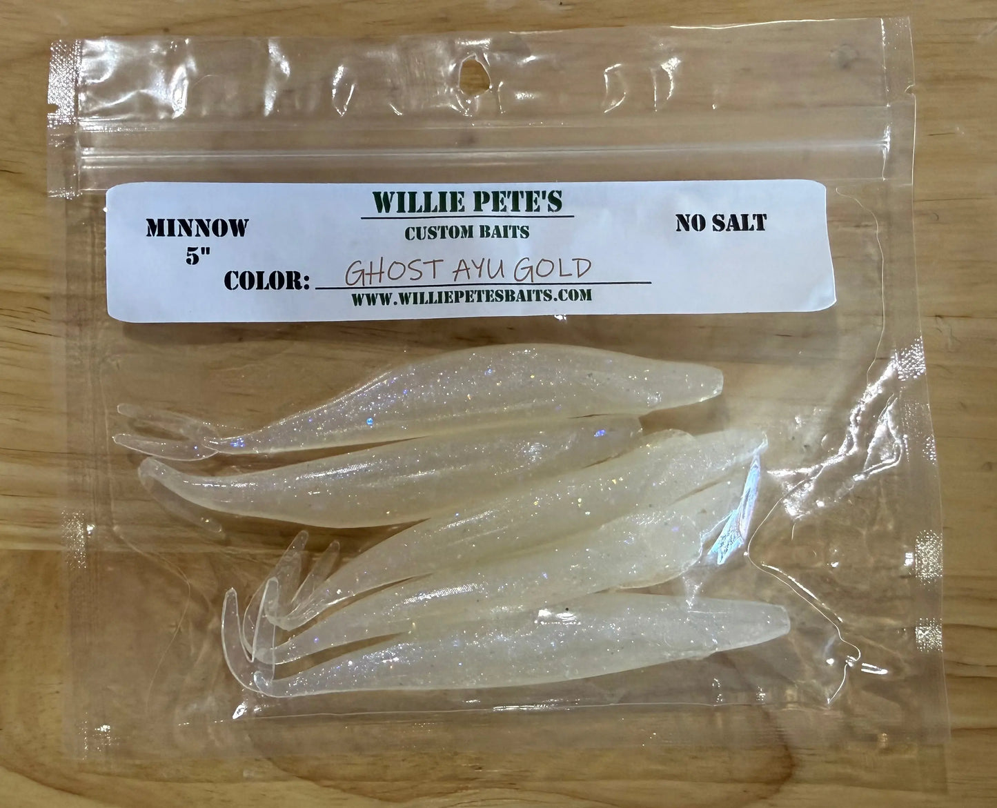 Willie Pete's Willie Minnow 5" - Ghost Ayu Gold
