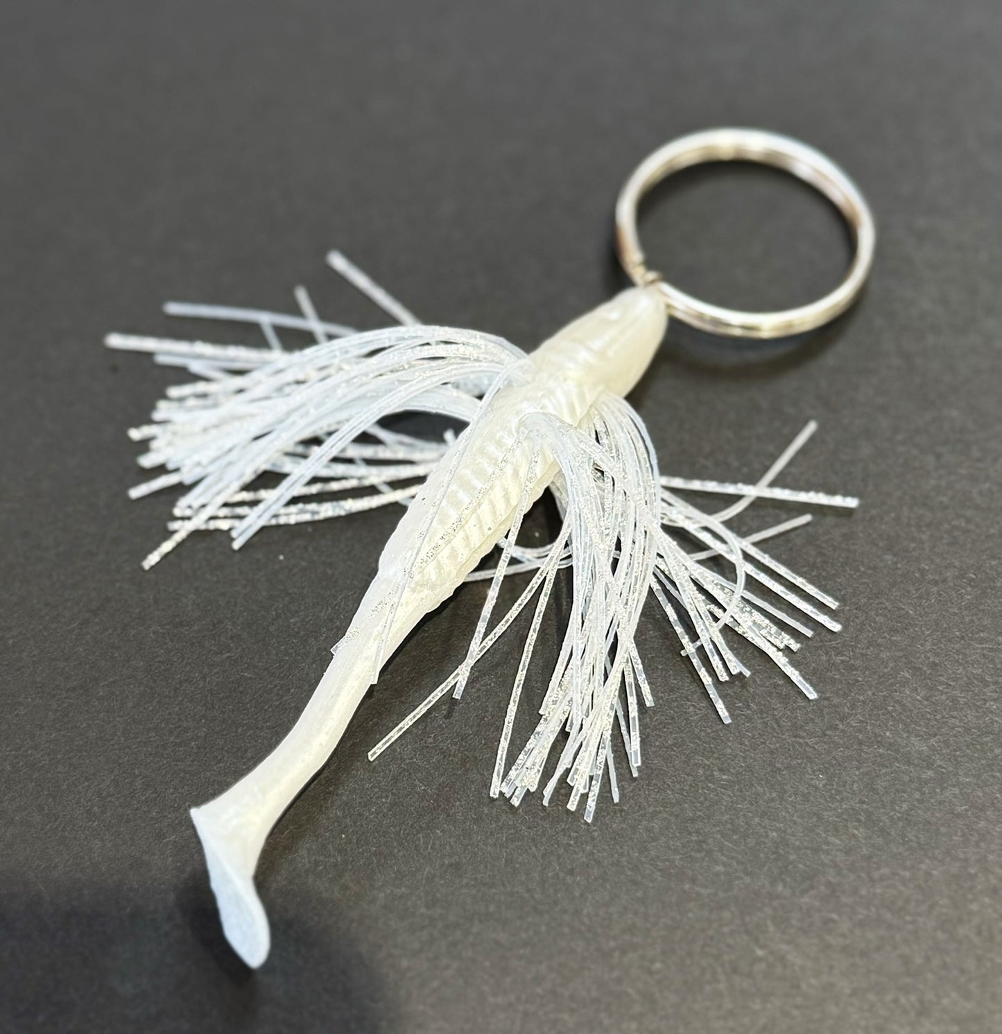 Tightlines UV Sow Belly Rattling 3.5" - Pearl w/ Silver Pearl  4pk