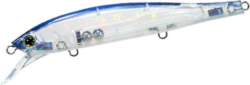 YoZuri Hardcore Minnow Flat 110sp 110mm 4 3/8" - Ghost Pro Blue