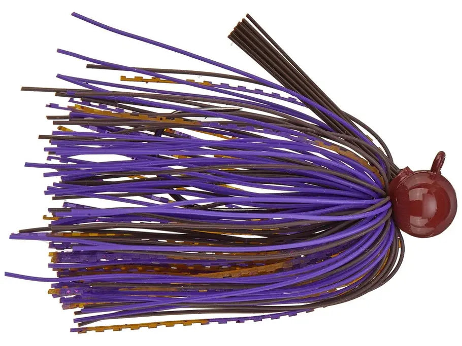 Hag's baits tungsten football jig 1/2oz in hag's pb&j color for bass fishing 