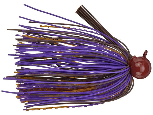 Hag's baits tungsten football jig 1/2oz in hag's pb&j color for bass fishing 