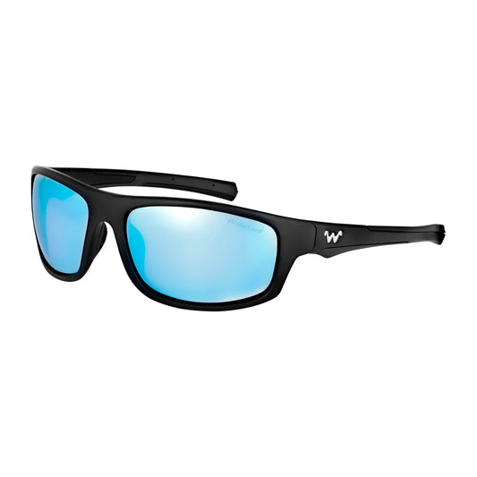 Waterland Hasket Sunglasses - Black - Blue Mirror