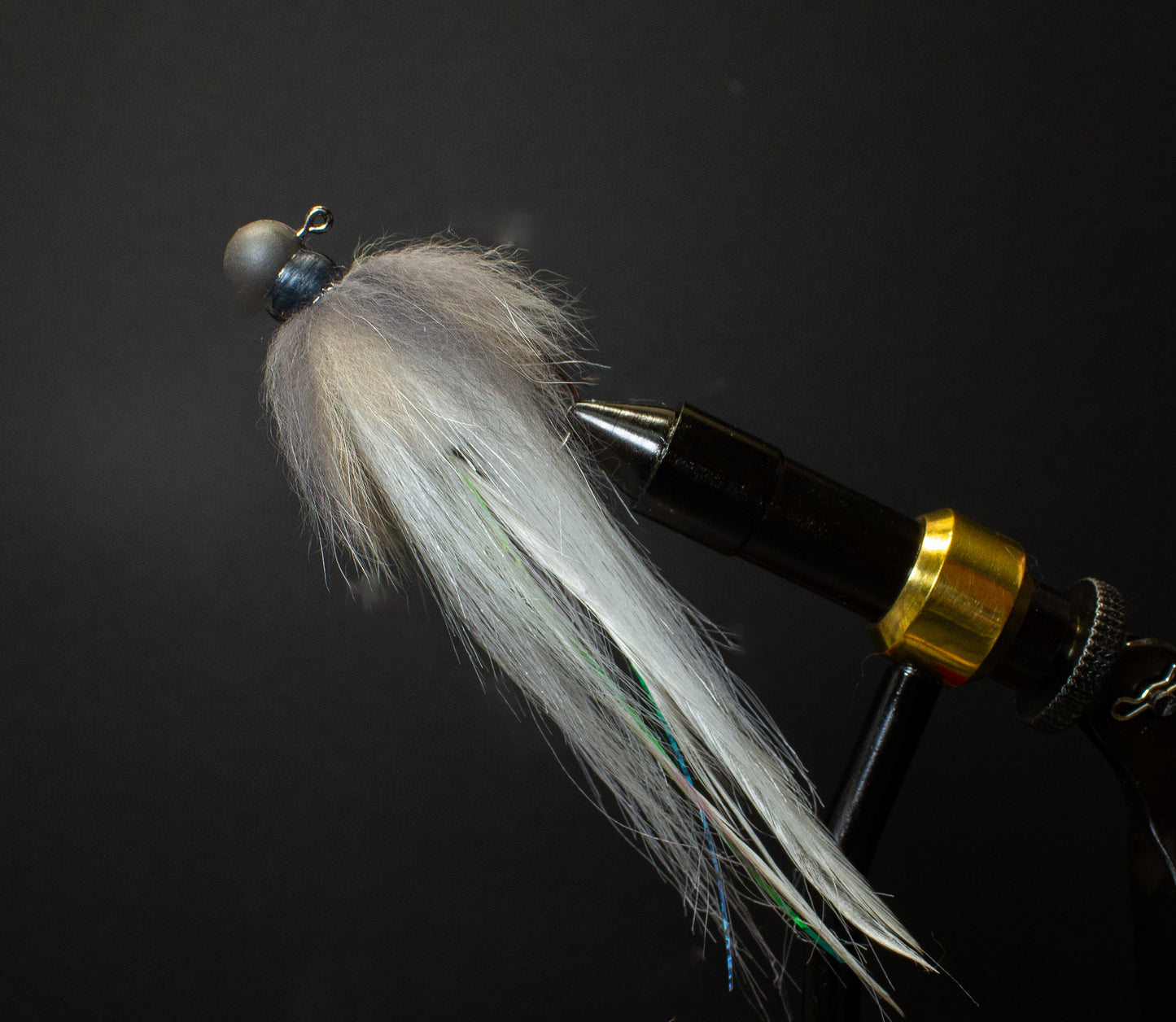 Juice's Tungsten Bearded Hairmiki Jig 1/4oz 3/0 - Graybeard Resin Head