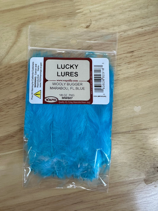 Wapsi Wooly Bugger Marabou - FL. Blue 1/8oz