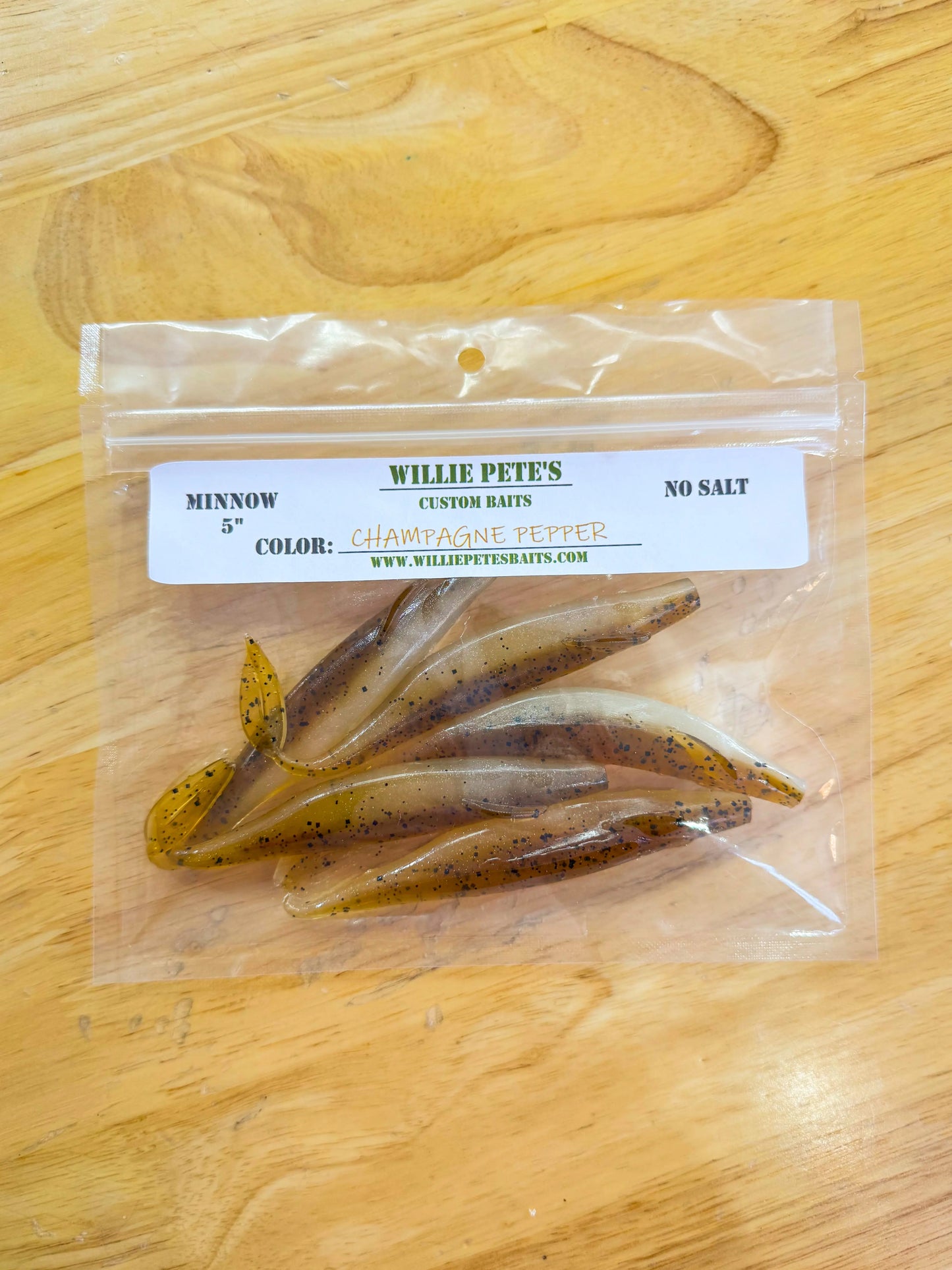 Willie Pete's Willie Minnow 5" - Cranford's Champagne Pepper