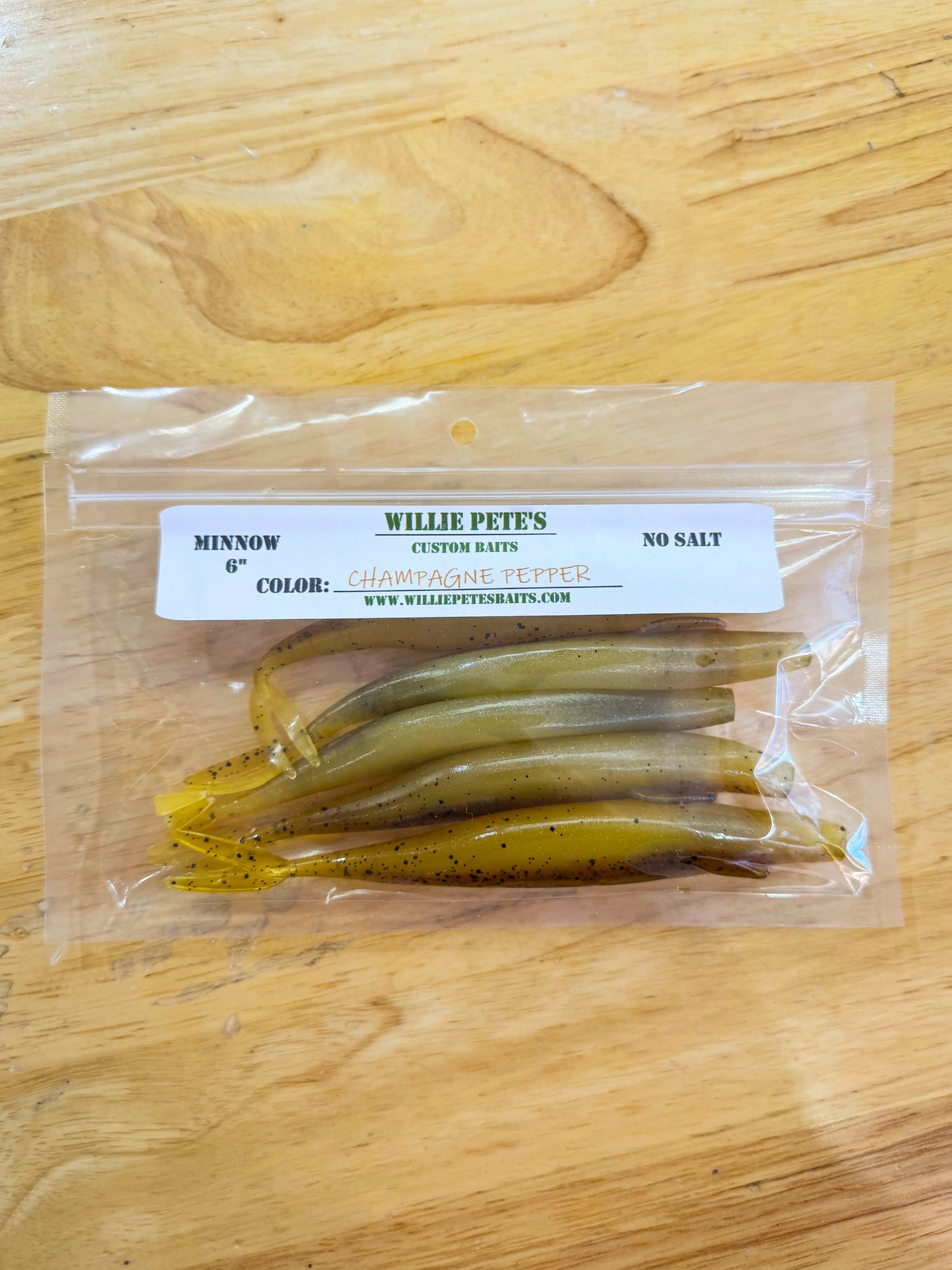 Willie Pete's Willie Minnow 6" -  Cranford's Champagne Pepper