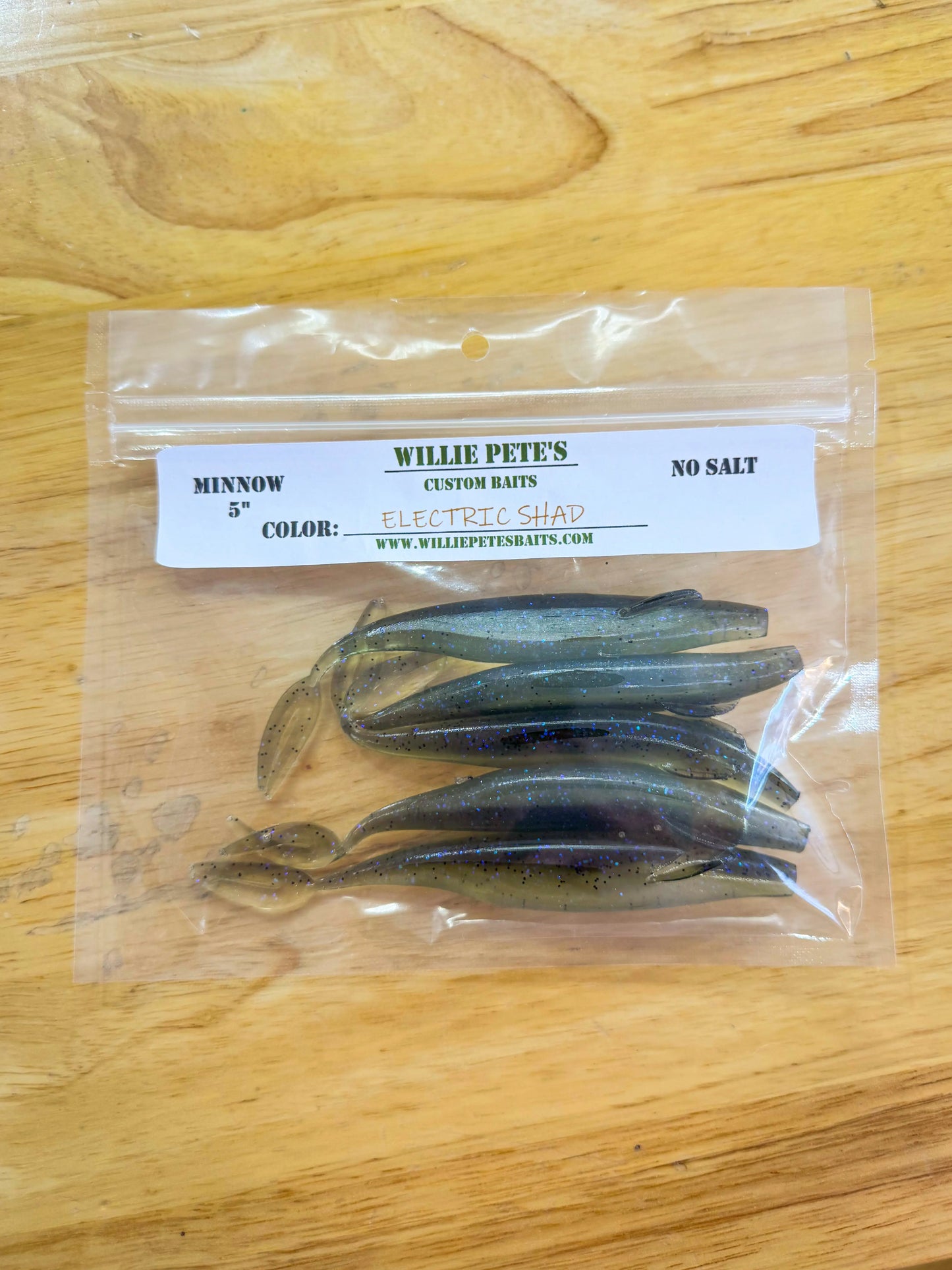 Willie Pete's Willie Minnow 5" - Electric Shad