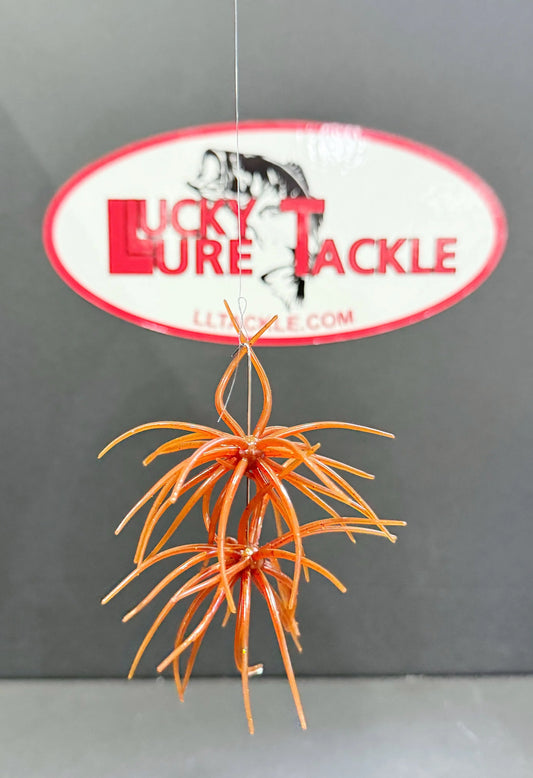 Hags's Prickly Pear Mesquite Magic Soft Plastic lure featuring wispy tentacles and compact finesse profile for pressured bass and finicky fish 