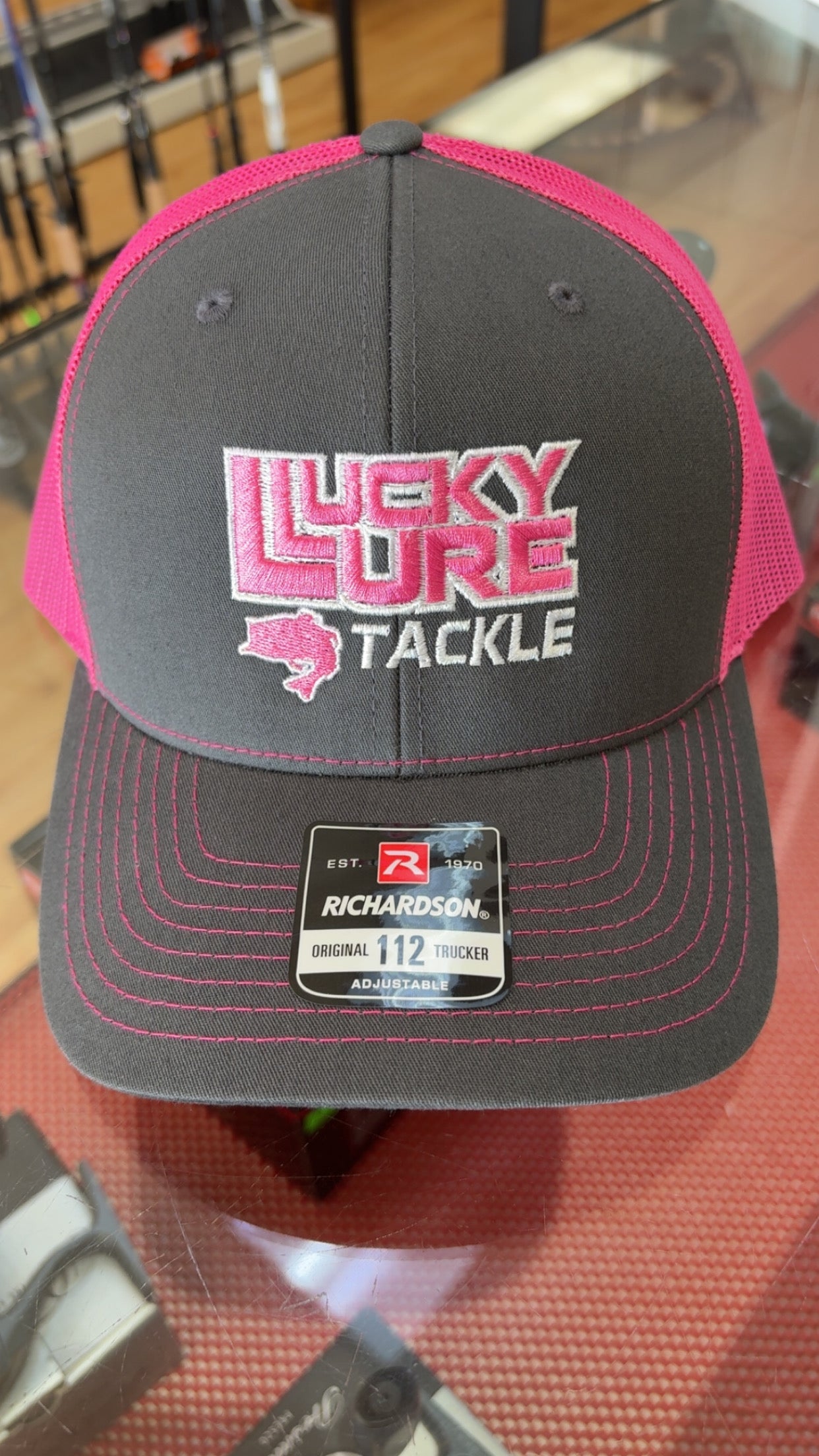 Lucky Lure Pink/Charcoal Hat