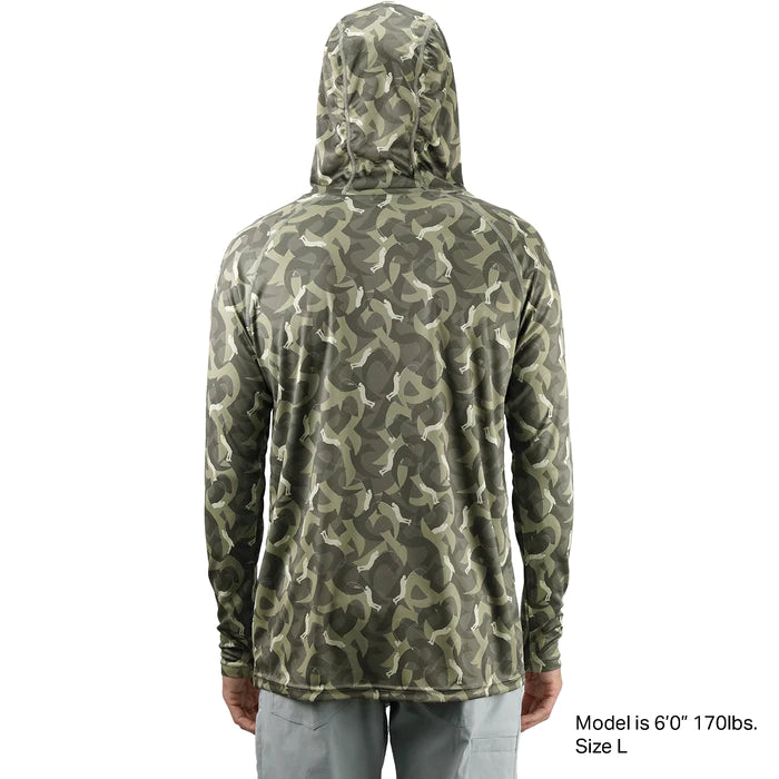 AFTCO Jason Christie Camo LS Performance Shirt Small - Camo