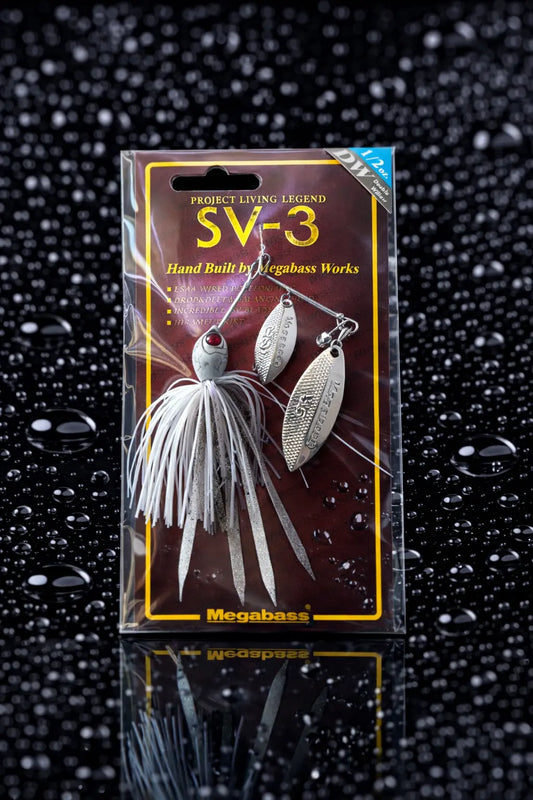 Megabass SV-3 Spinnerbait 1/2 oz - White Python - Lucky Lure Tackle 