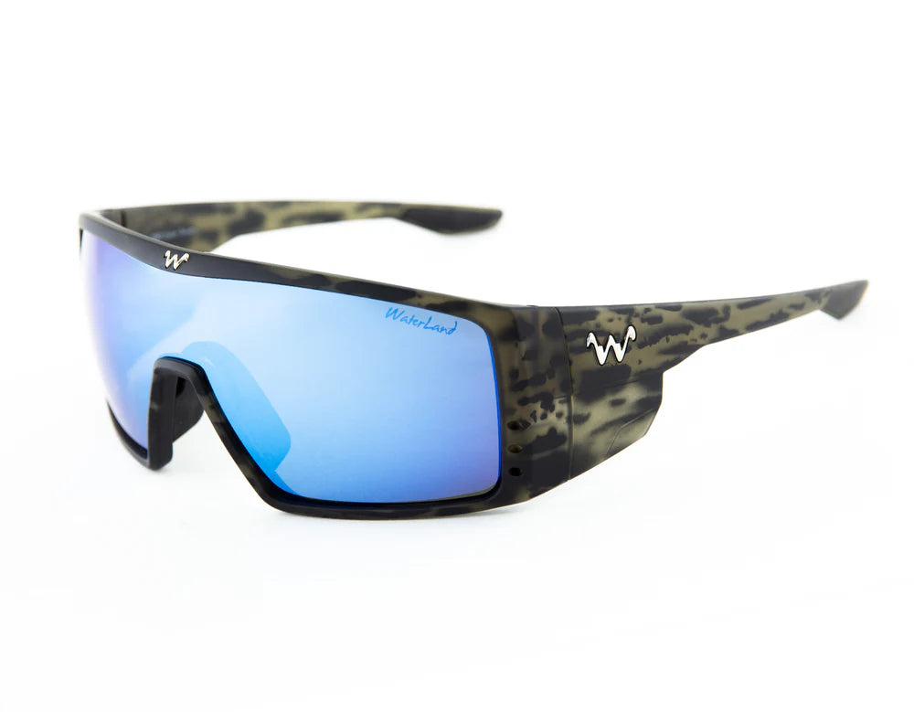 WaterLand Bedfisher Sunglasses - BlackWater - Blue Honey Mirror