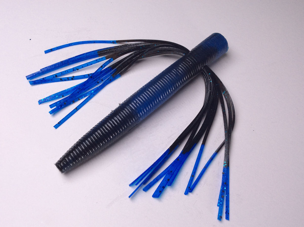 Tightlines UV NEDBAIT 3.5" - Blue Black Swirl w/ Blue Tip  5pk
