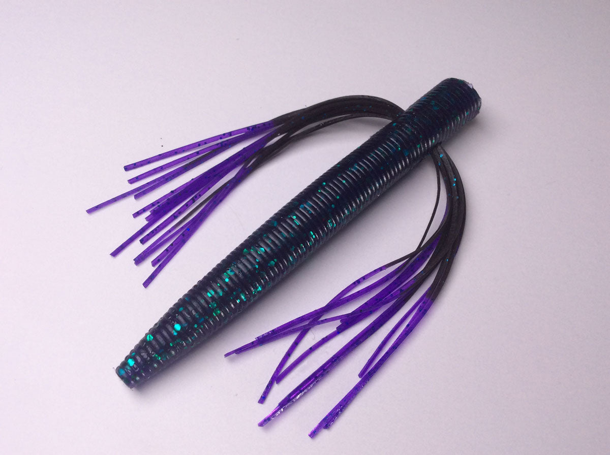 Tightlines UV NEDBAIT 3.5" - Junebug w/ Purple Tip  5pk