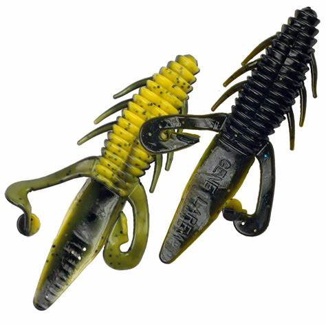 Gene Larew 4.25" Biffle Bug 8pk - Blk Gold/Yellow Pepper