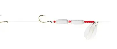 Little Joe Floating Worm Harness - White and Chrome Colorado Blade