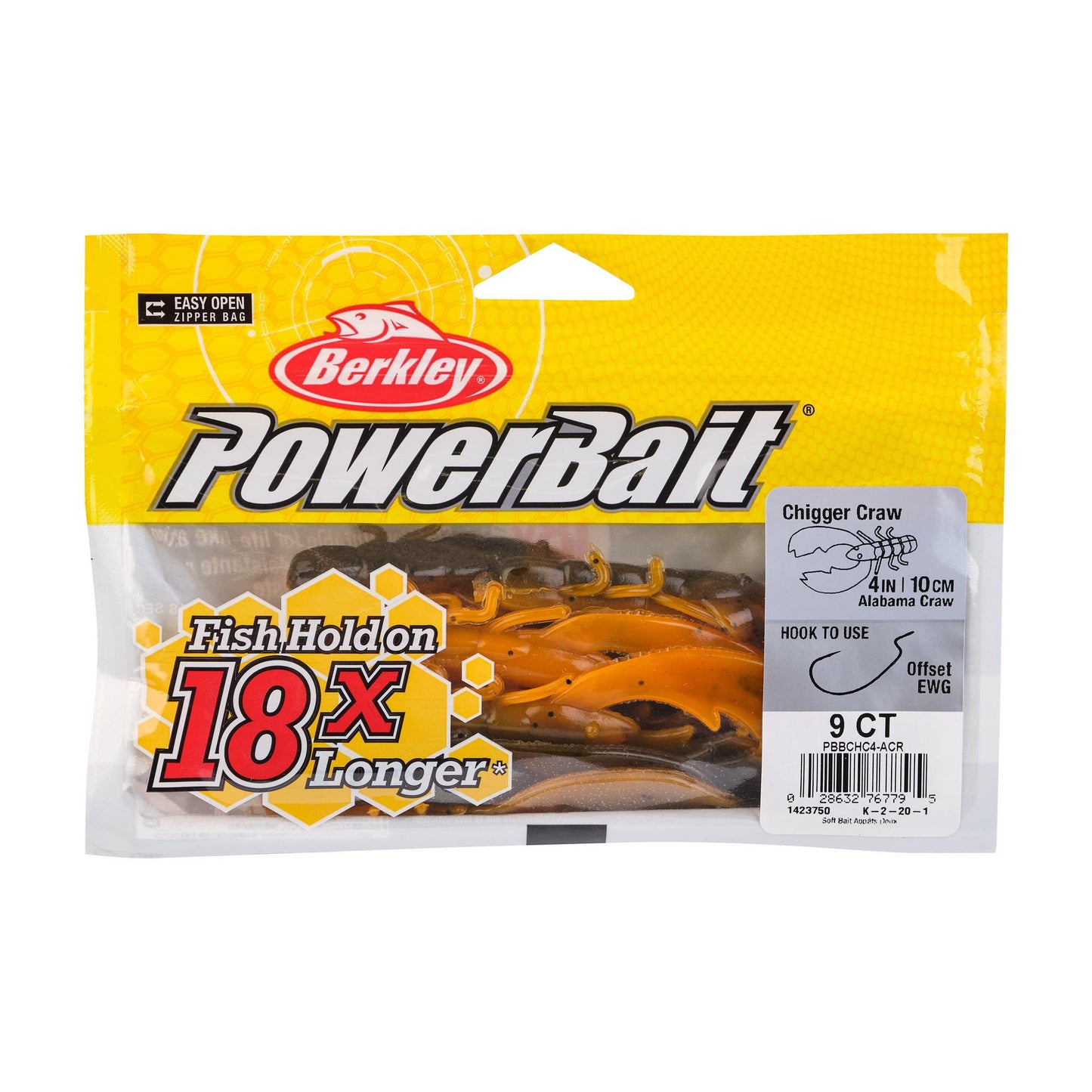 Berkley PB Chigger Craw 4'' Alabama Craw 9pk