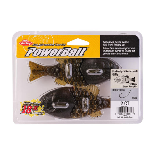 Berkley PowerBait Gilly 130mm - Green Pumpkin (2 pk)