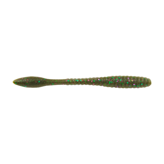 Berkley PB MaxScent FlatWorm 3.6'' - Green Pumpkin Party 10pk