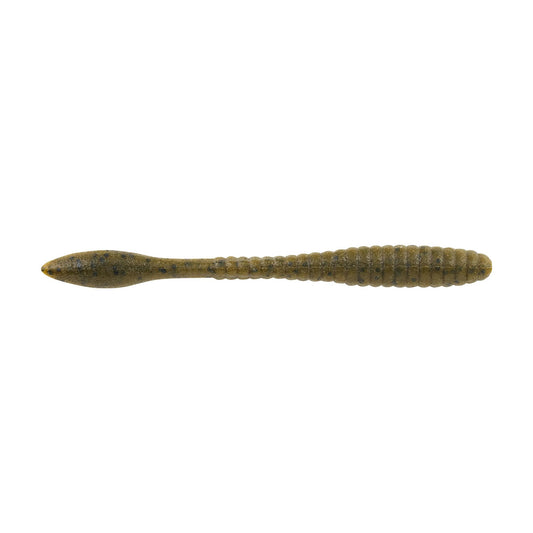 Berkley PB MaxScent FlatWorm 3.6'' - Green Pumpkin 10pk