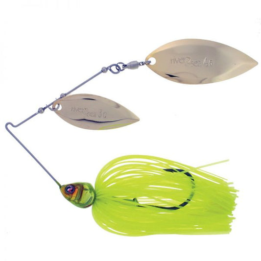 R2S Ish Monroe Bling Double Willow Spinnerbait 3/8oz - 04 Flo