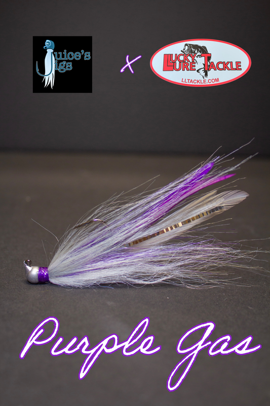 Juice's Hairmiki Jig 3/16oz - Range Roller Head - Purple Gas