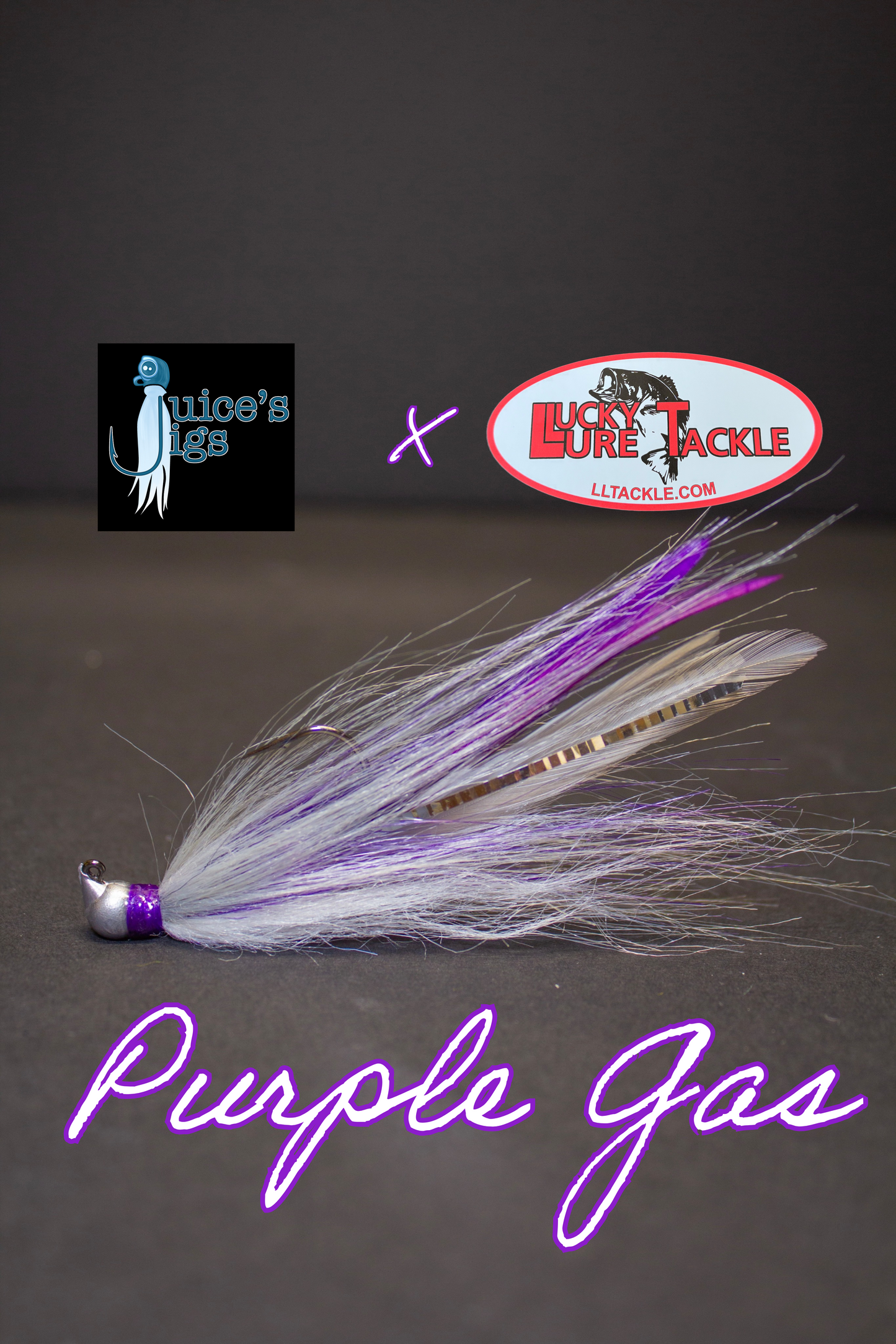 Juice's Hairmiki Jig 1/8oz - Range Roller Head - Purple Gas