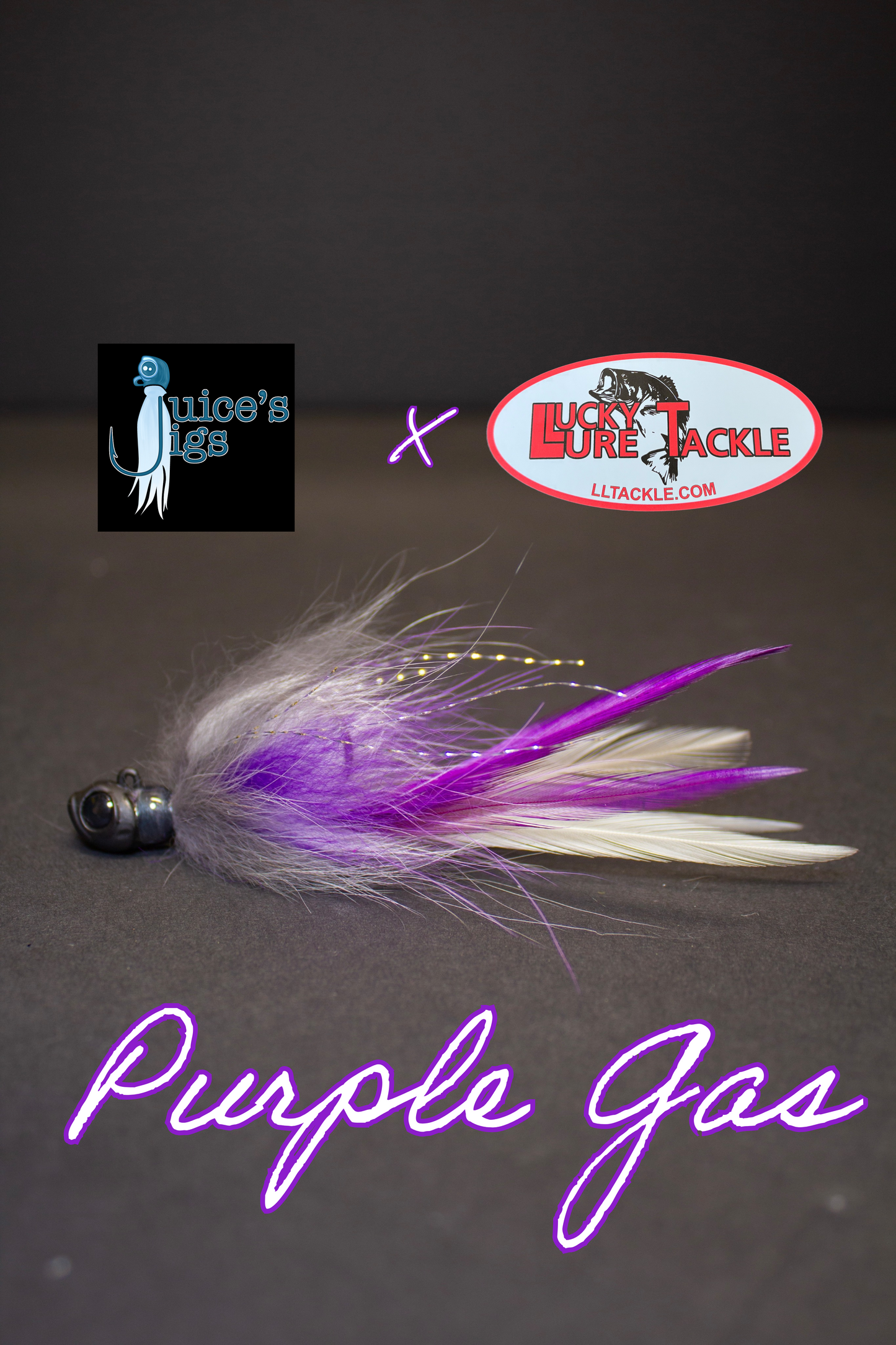 Juice's Hairmiki Jig 3/8oz Full Body - Taddo Head - Purple Gas