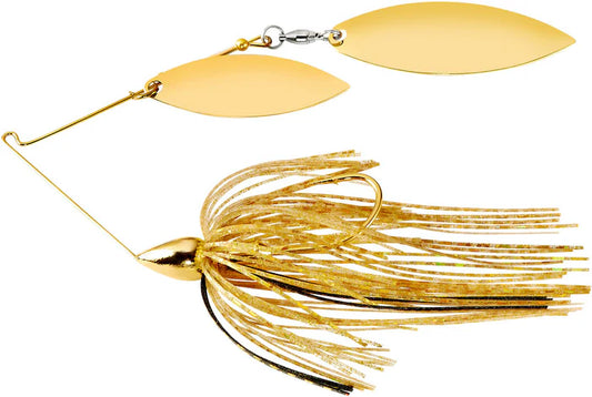 War Eagle Double Willow Gold Frame Spinner Bait 1/2oz - Gold Shiner