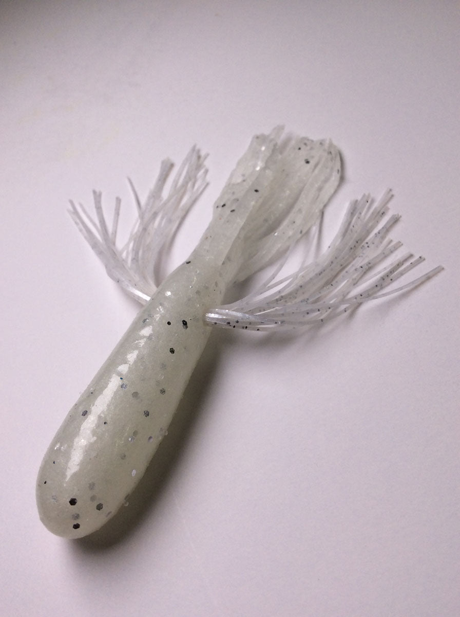 Tightlines UV Whisker Tube 4" - UV Northern Pearl w/ Pearl  4pk