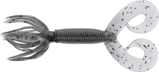 Gary Yamamoto Double Tail Hula Grub 5" - Smoke w/ LG Black Flake  10pk