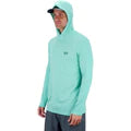 AFTCO Air O Mesh Hood Mens Med Ocean Wave Heather