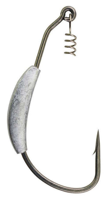 Berkley Fusion19 Weighted Swim Bait Hooks 3/0 1/8oz Smoke Satin 4pk