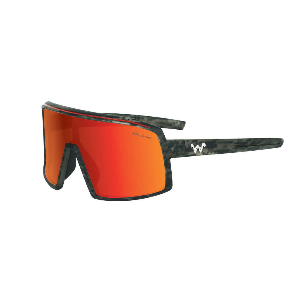 WaterLand Cooker Sunglasses - Black - Redwater Mirror