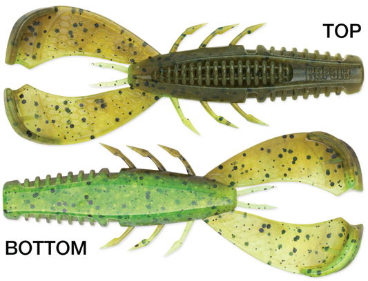 Rapala Crush City Cleanup Craw 3.5" - Green Pumpkin Chartreuse Pepper  7pk