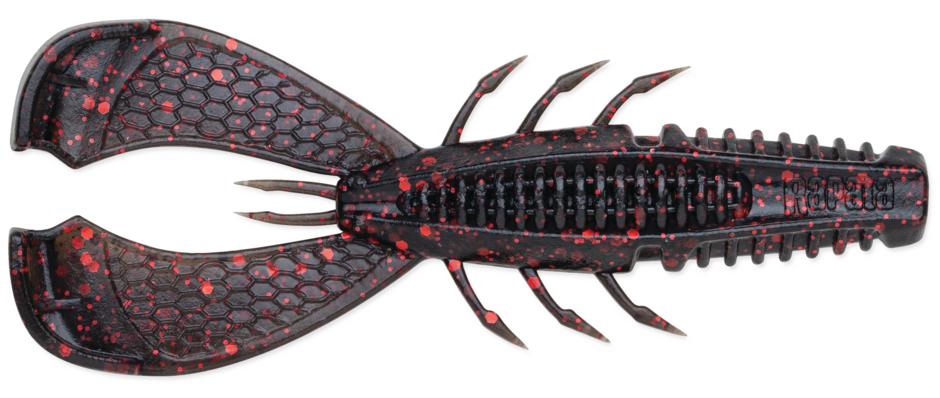 Rapala Crush City Cleanup Craw 3.5" - Black Red Flake  7pk