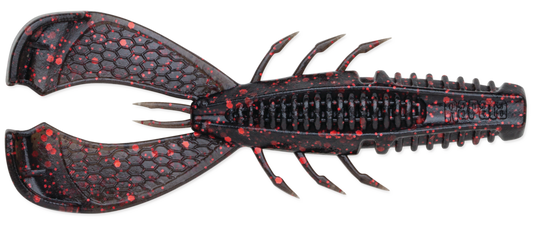 Rapala Crush City Cleanup Craw 3.5" - Black Red Flake  7pk