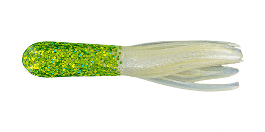 Big Bite 1.5" Crappie Tube - Chart Glitter/Pearl 10pk