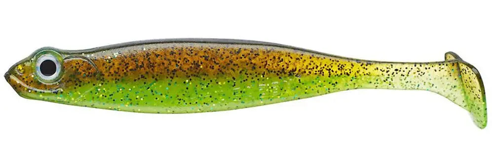 Megabass HAZEDONG SHAD (4.2") - Green Pumpkin Chart  5pk - Lucky Lure Tackle