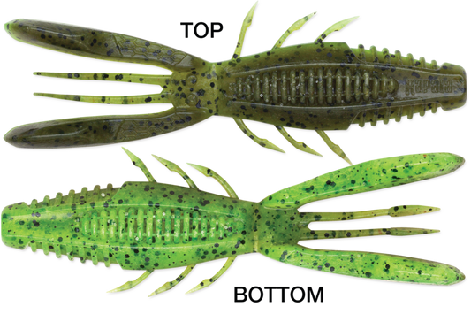 Rapala Crush City Bronco Bug 4" - Green Pumpkin Chartreuse Pepper  6pk