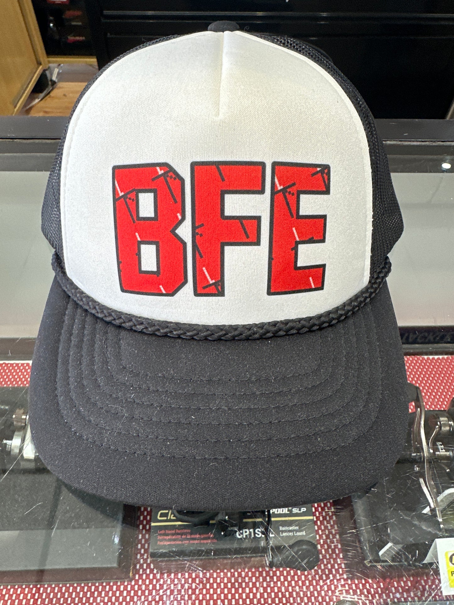 BFE Hat - White and Black