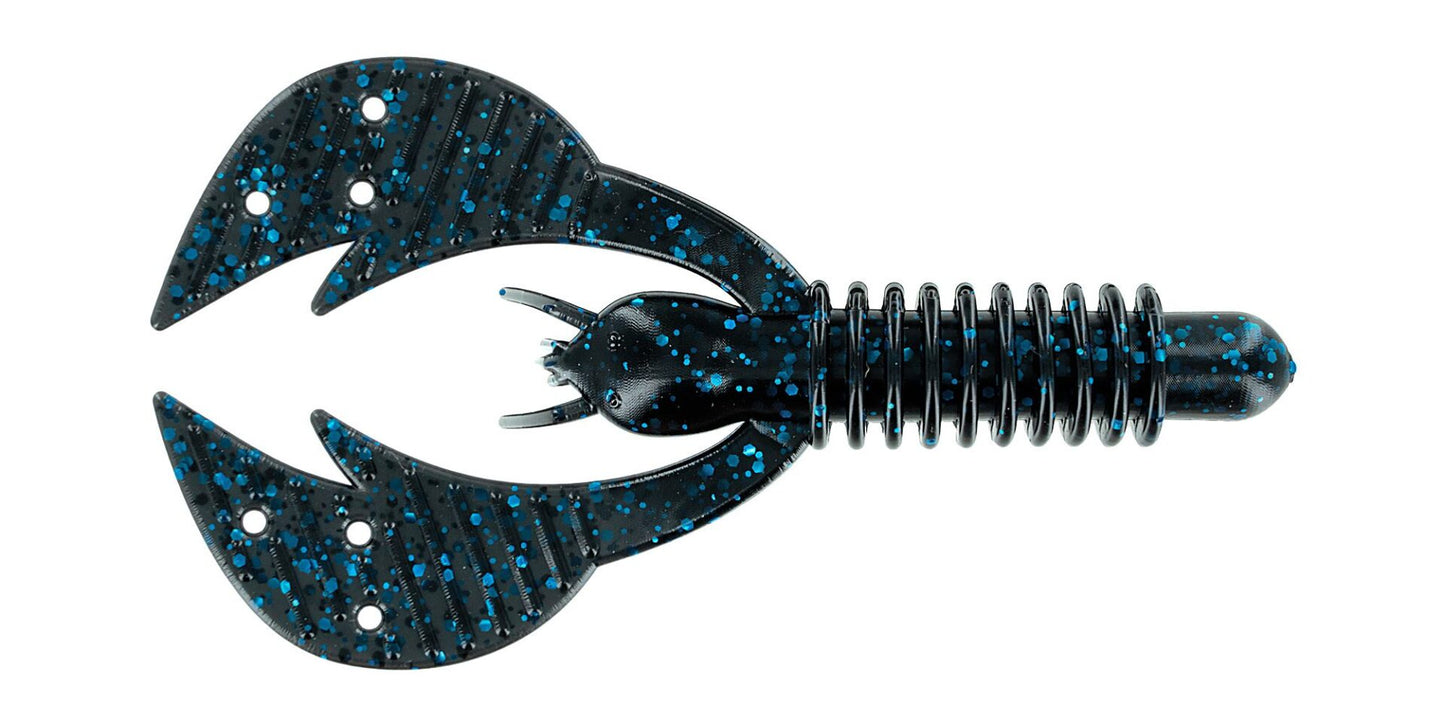 Big Bite 3.75" Kamikaze Craw - Black Blue Metal Flake