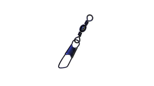 Eagle Claw Barrel Swivel w/ Safety Snap Sz 10 - Black 7pk - Lucky Lure Tackle