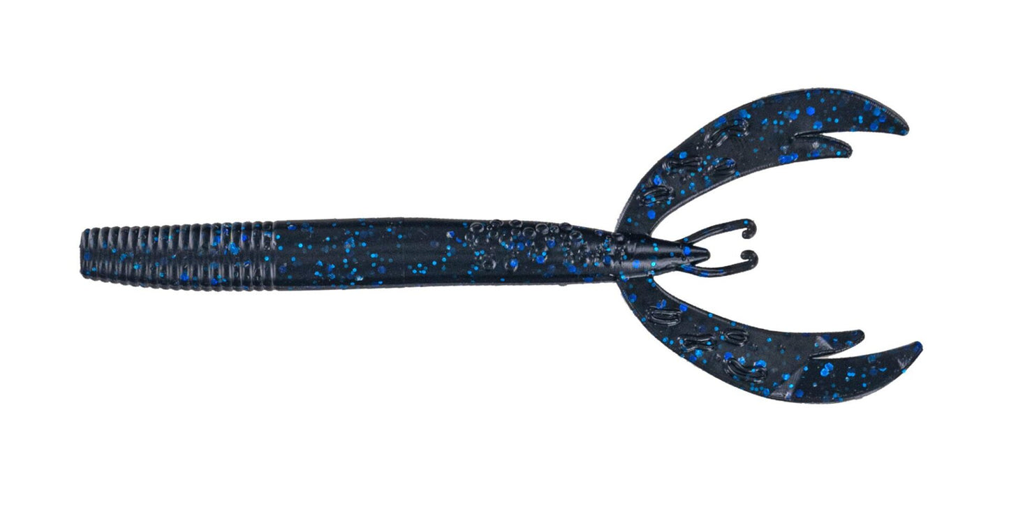 Big Bite Scentsation Quarantine Craw 4.25" - Black Blue Flake 9pk